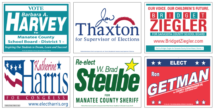 Political Yard Sign Examples