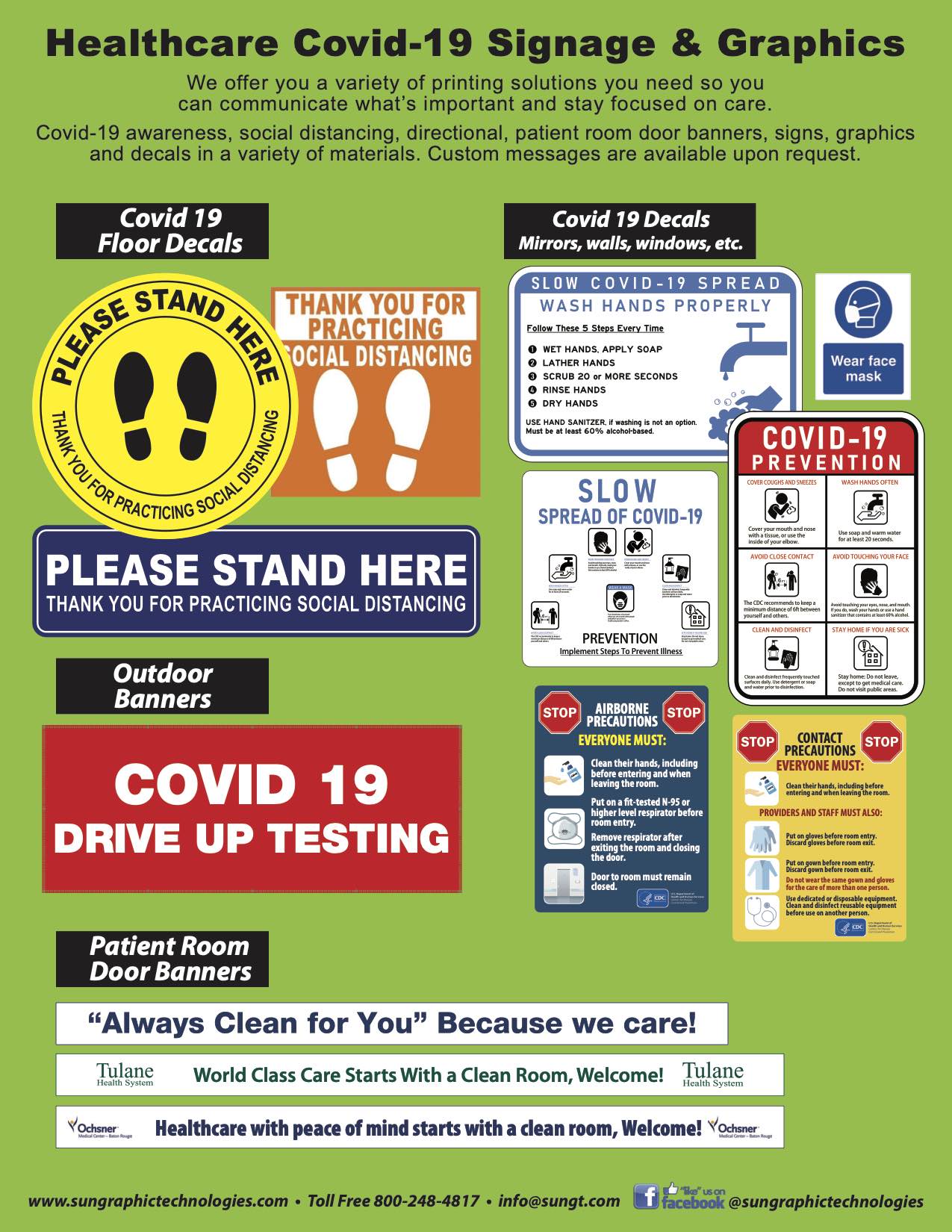 Covid-19 Healthcare Signage and Graphics